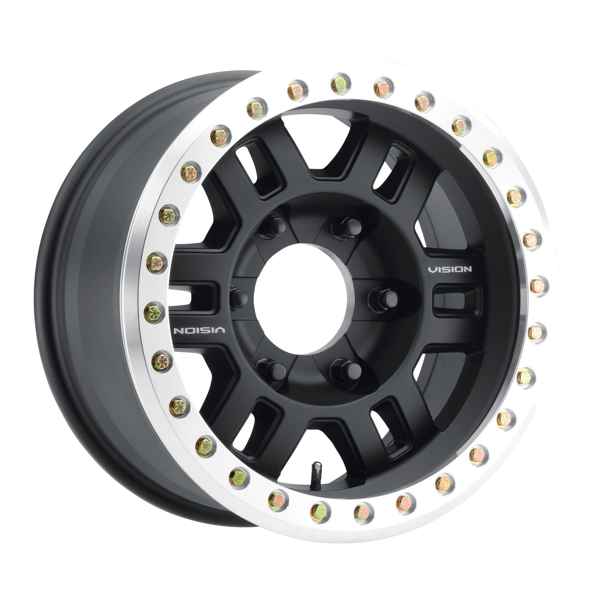 Vision Off-Road Manx - 398 Competiton Bead Lock Gloss Black- 6X5.5- 17X9" (Bronco)