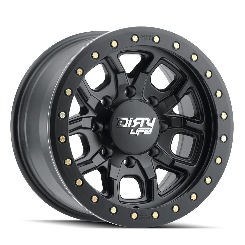 Dirty Life DT-1 9303 Series Beadlock Wheel 17x9 5x5 38mm Offset Matte Black - JT/JL/JK
