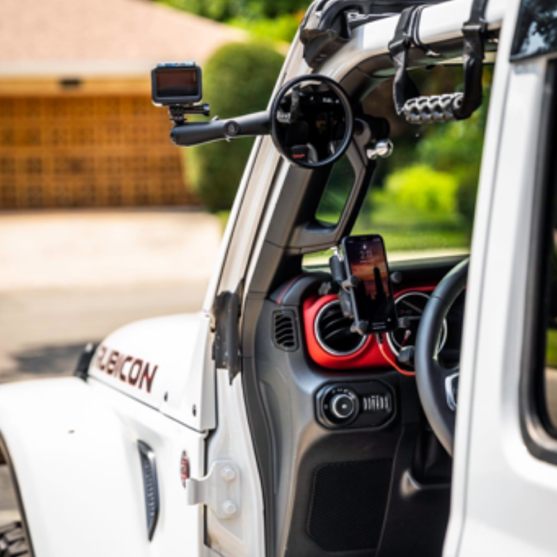 JL/JLU A-Pillar Side Mirror with Base Mount, Driver OR Passenger Side