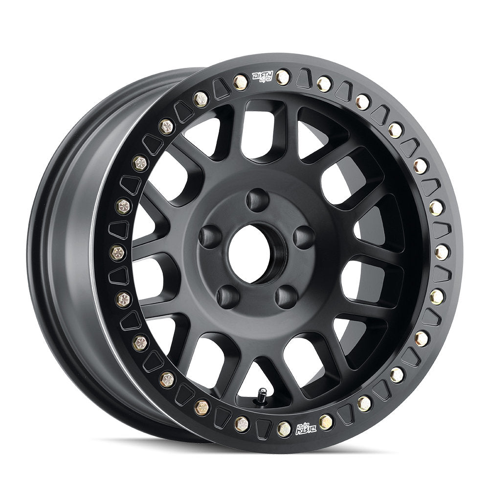 Dirty Life 9312 Mesa Race Beadlock Wheel 17x9 8x6.5 12mm Offset Matte Black