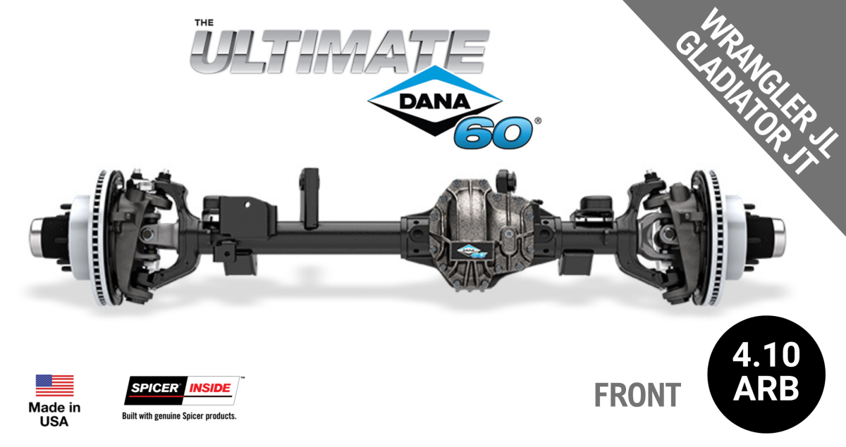 JT/JL/JLU - Dana FRONT Axle Assembly w/ ARB Locker, 4.88 Ratio - Includes Brakes (8x6.5)