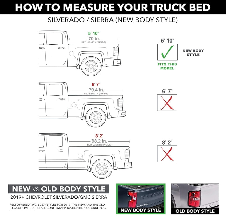 BAK Revolver X2 Hard Rolling Truck Bed Tonneau Cover | 39130 | Fits 2019 - 2024 Chevy/GMC Silverado/Sierra 1500, works w/ MultiPro/Flex tailgate (Will not fit Carbon Pro Bed) 5' 10" Bed (69.9")