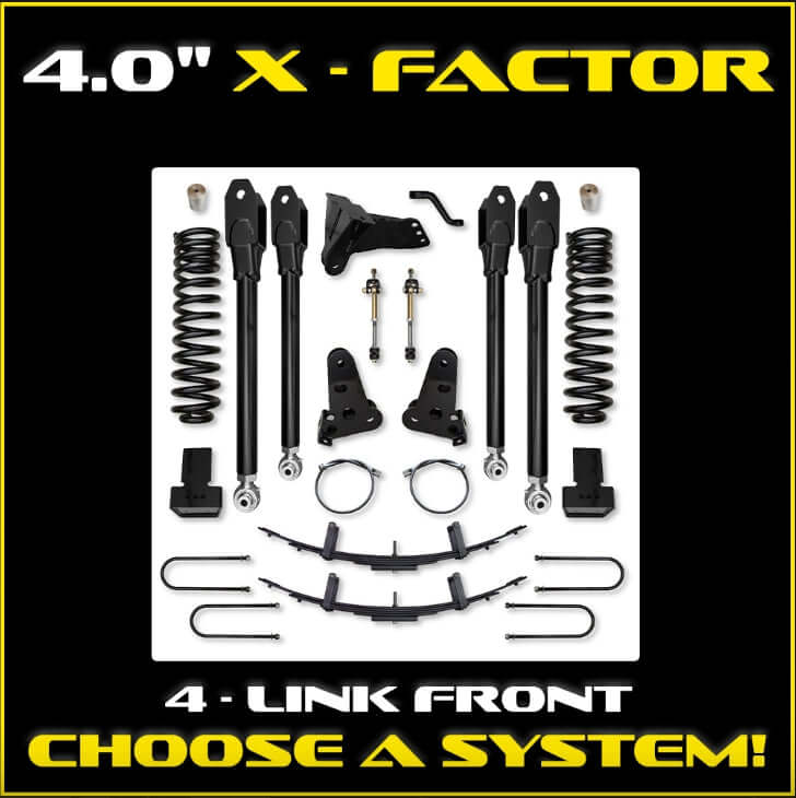 17+ Ford F250/350 4.0" X- Factor Series Suspension System (DIESEL)