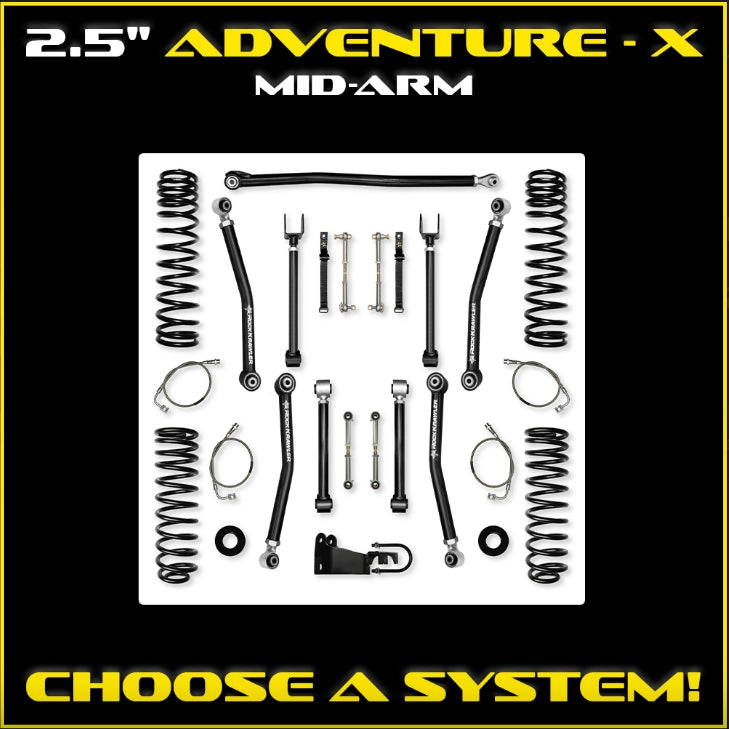 Jeep JKU (4DR) 2.5" Adventure - X Mid-arm System