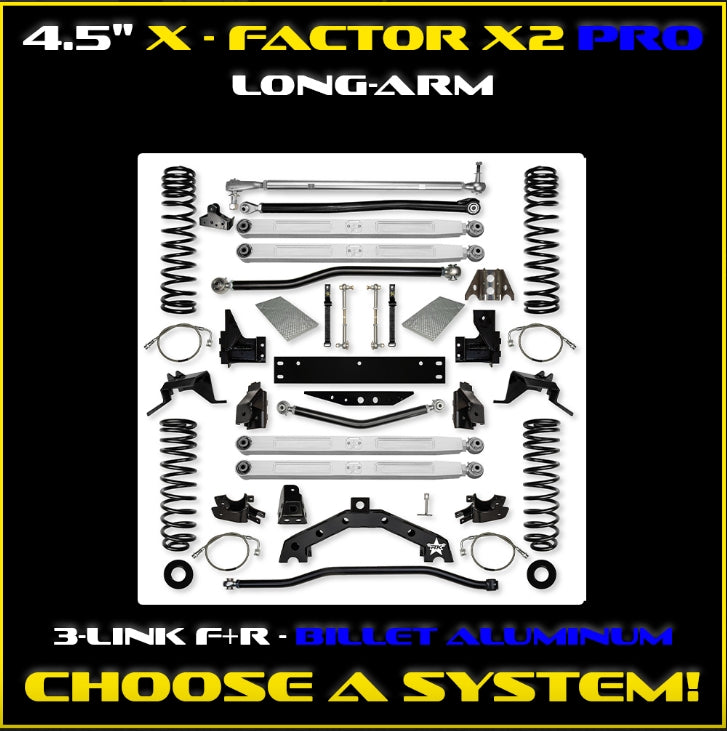 Jeep JKU (4DR) 4.5" X - Factor X2 PRO Long-Arm System