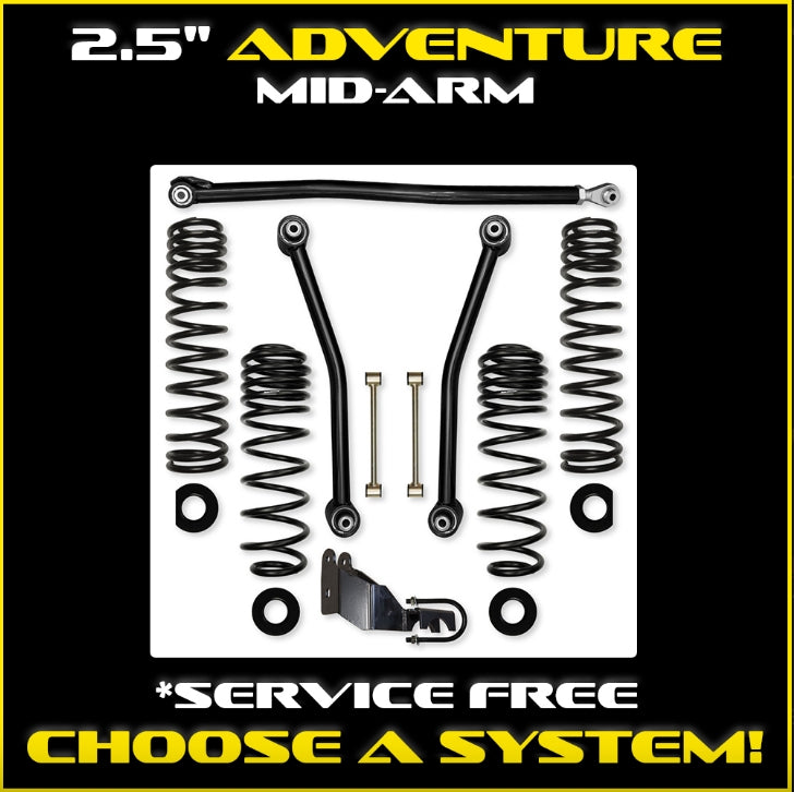 Jeep JL (2DR) 2.5" Adventure Mid-arm System (SPORT/SAHARA)