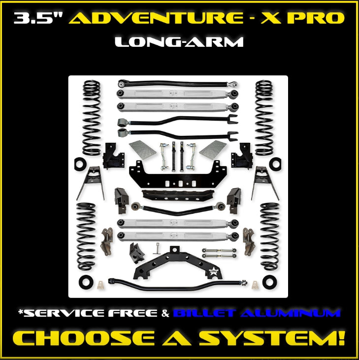 Jeep JLU (4DR) 3.5" Adventure - X PRO Long-Arm System