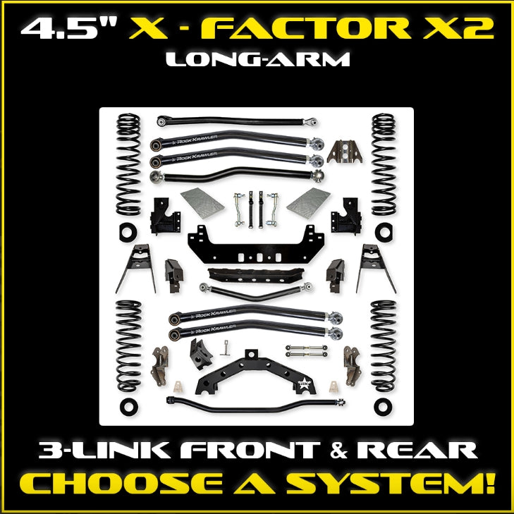 Jeep JLU (4DR) 4.5" X - Factor X2 Long-Arm System