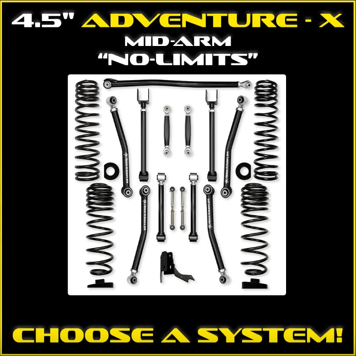 Jeep JT Gladiator 4.5" Adventure - X "No-Limits" Mid-Arm System (RUBICON)