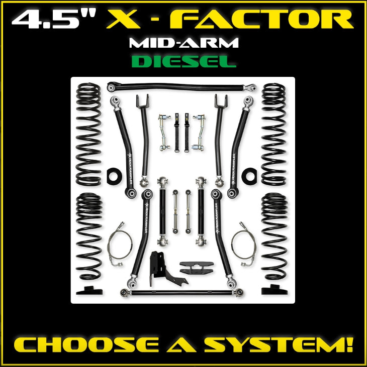 Jeep JT Gladiator 4.5" X-Factor Diesel Mid-Arm System