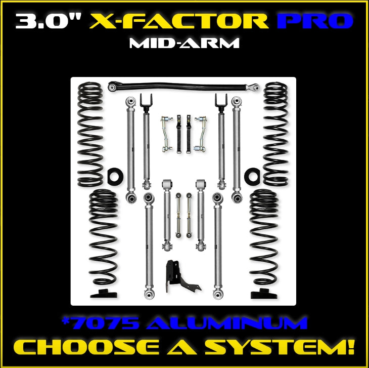 Jeep JT Gladiator 3.0" X-Factor PRO Mid-Arm System