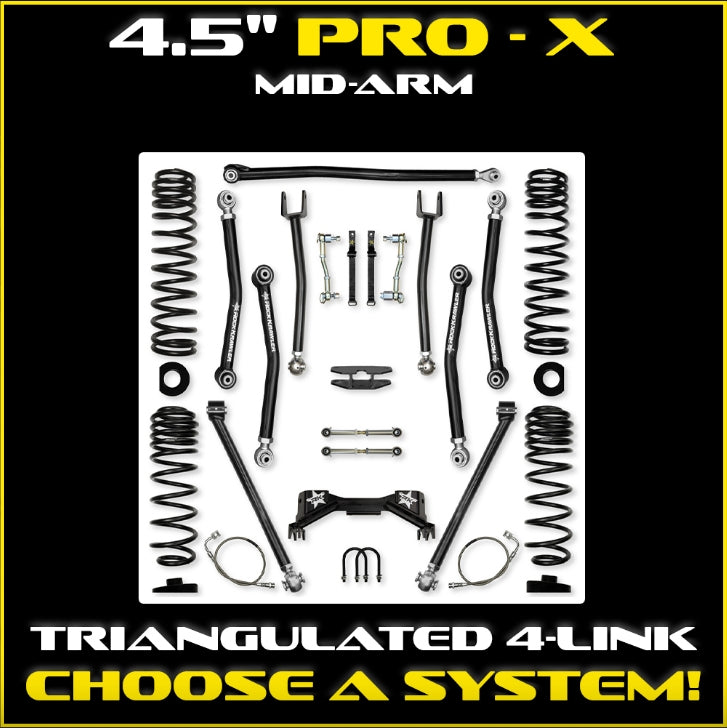 Jeep JT Gladiator 4.5" PRO - X Mid-Arm System