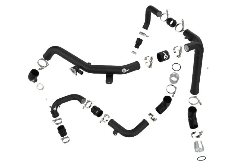 aFe Power BladeRunner Aluminum Hot and Cold Charge Pipe Kit - Black - Bronco 2021+ 2.7L