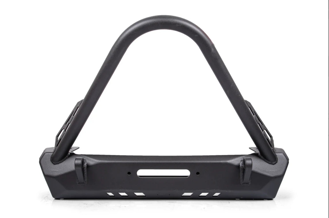 Crawltek Pyro Stubby Front Bumper with Stinger - Black - TJ/LJ/YJ/CJ
