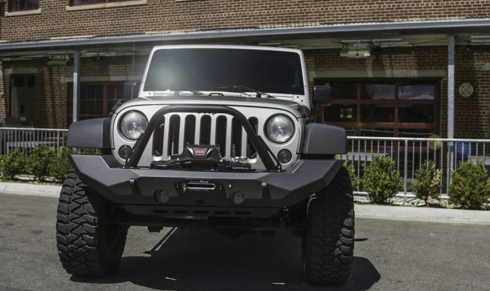 Crawltek Pyro Full-Width Front Bumper - Black - JK