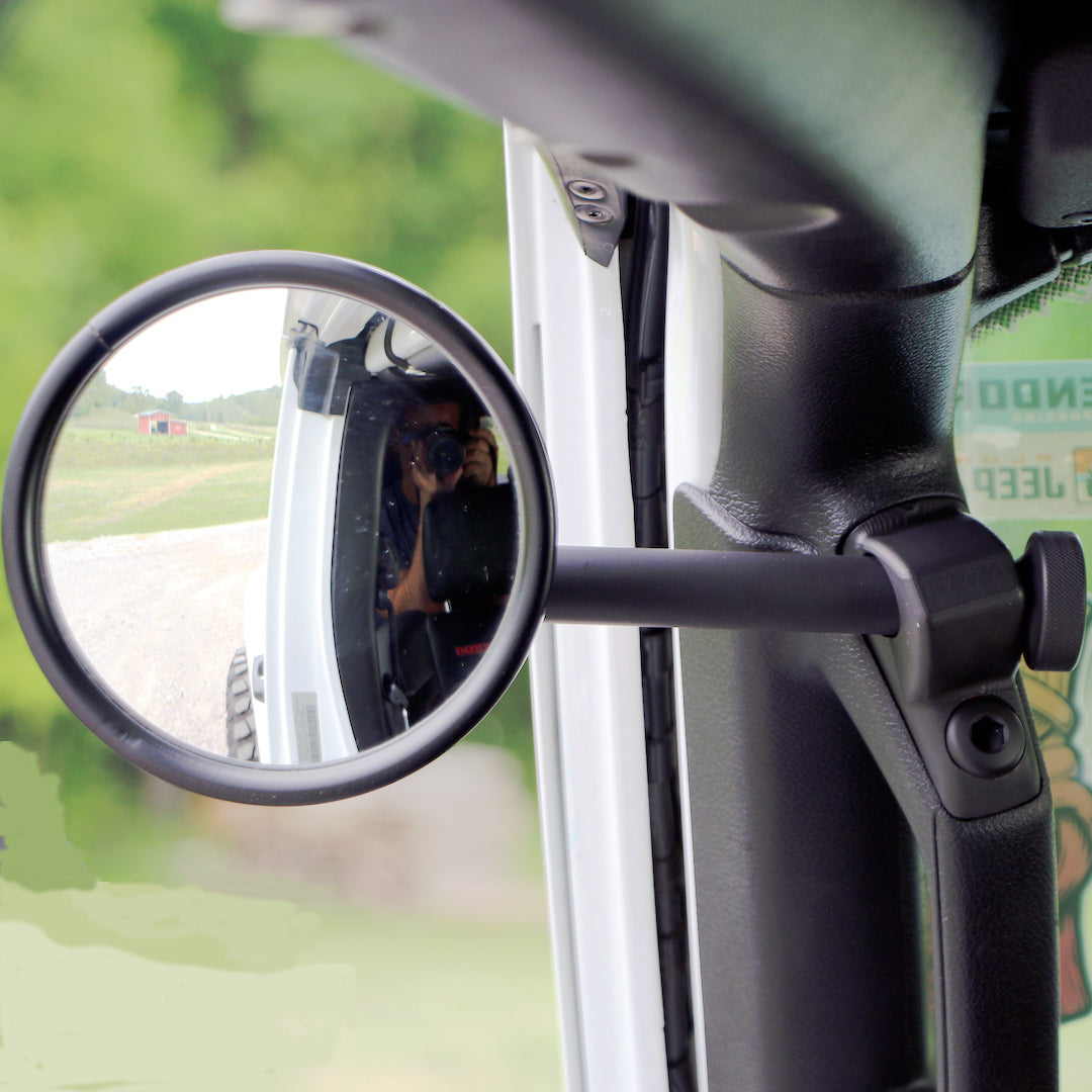 JL/JLU A-Pillar Side Mirror with Base Mount, Driver OR Passenger Side