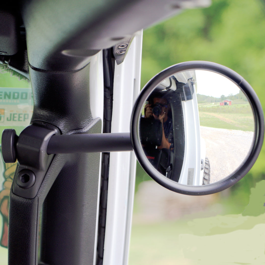 JL/JLU A-Pillar Side Mirror with Base Mount, Driver OR Passenger Side