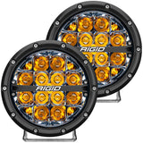 360 Series 6 Inch LED Spot Optic Amber Backlight (Pair)