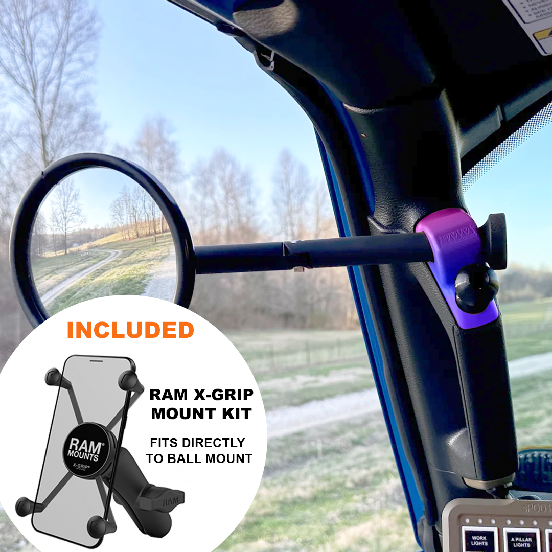 **2024** JL/JLU A-Pillar Side Jeep Mirrors with Base Mount Driver AND Passenger
