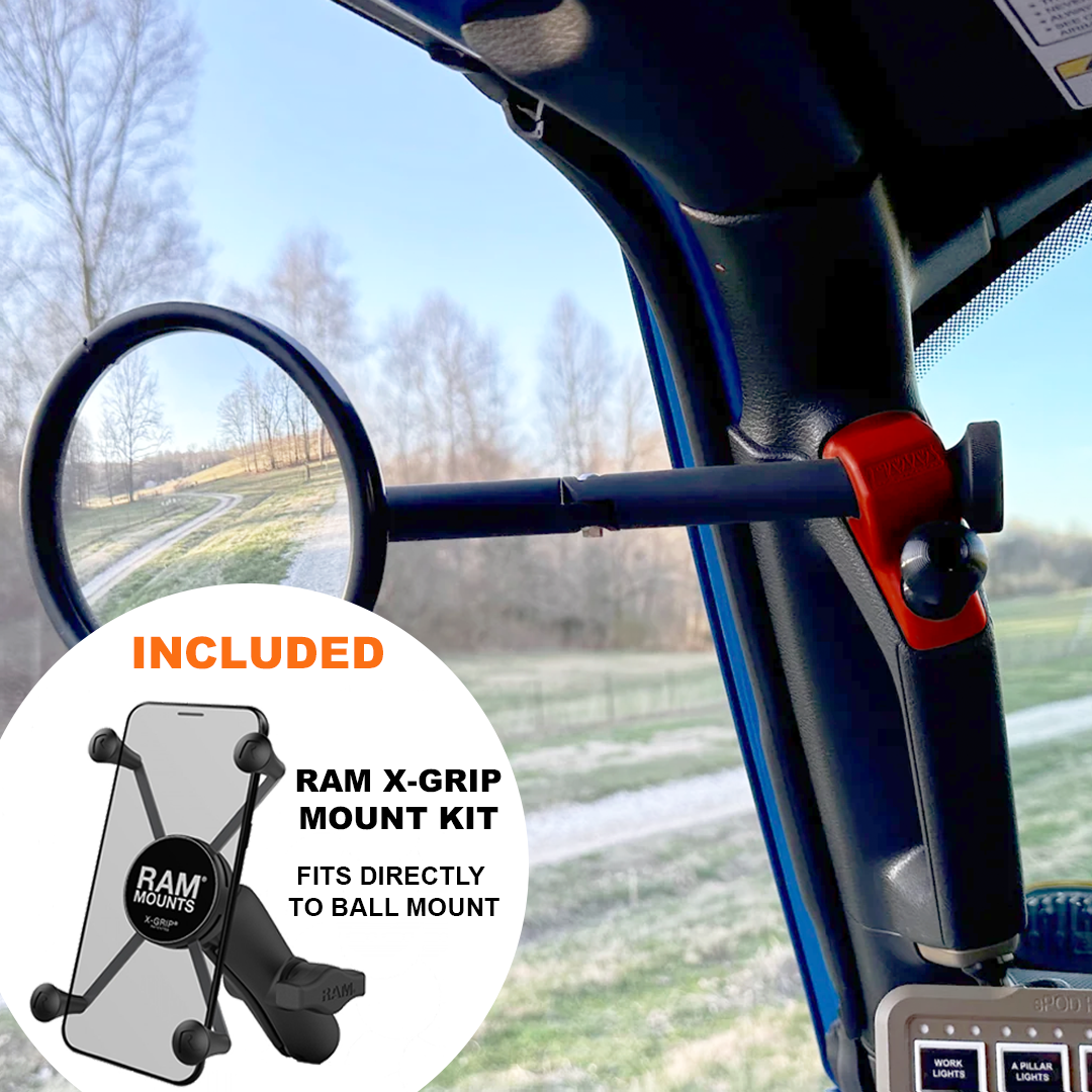 **2024** JL/JLU A-Pillar Side Jeep Mirrors with Base Mount Driver AND Passenger