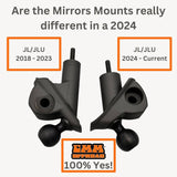 **2024** JL/JLU A-Pillar Side Jeep Mirrors with Base Mount Driver AND Passenger