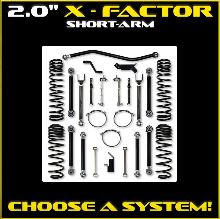 Jeep TJ 2.0" X-Factor Short-arm System