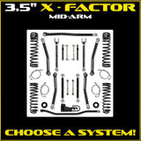 Jeep JKU (4DR) 3.5" X-Factor Mid-arm System