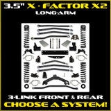 Jeep JKU (4DR) 3.5" X - Factor X2 Long-Arm System