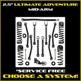 Jeep JL (2DR) 2.5" Ultimate Adventure Mid-arm System
