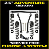 Jeep JLU (4DR) 2.5" Adventure Mid-arm System (SPORT/SAHARA)