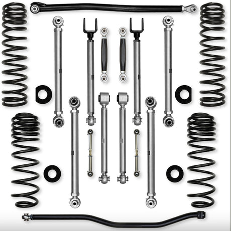 Jeep JLU (4DR) 2.5" X-Factor PRO 392 Mid-arm "No-Limits" System