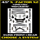 Jeep JLU (4DR) 4.5" X - Factor X2 "No-Limits" Long-Arm System (RUBICON)