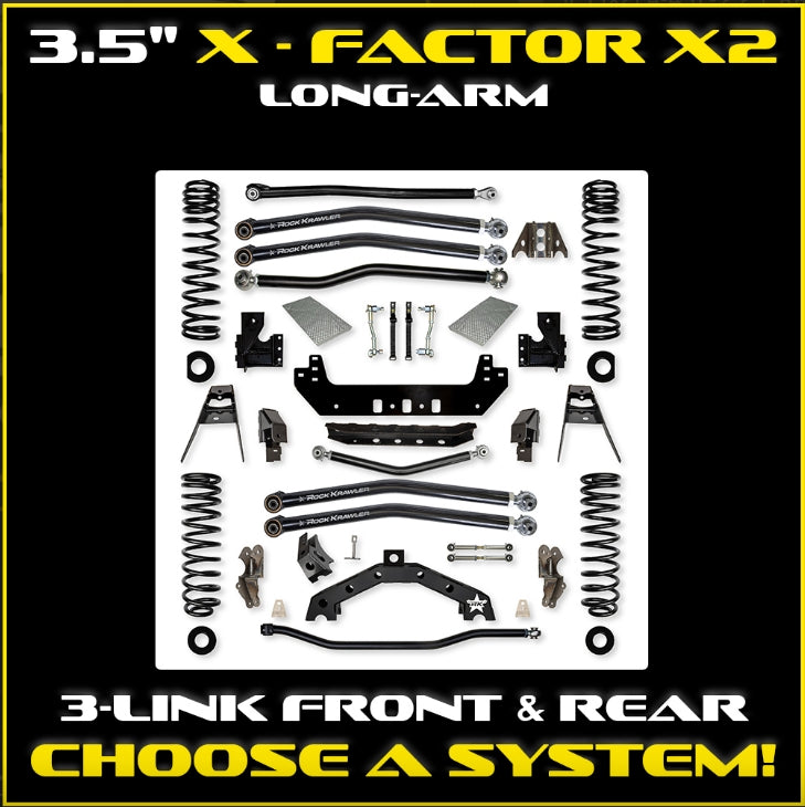 Jeep JLU (4DR) 3.5" X - Factor X2 Long-Arm System