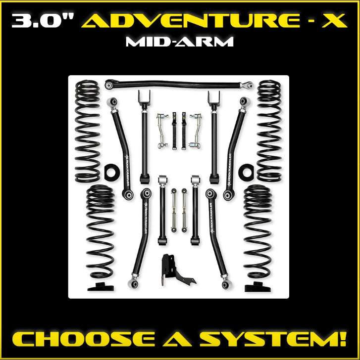 Jeep JT Gladiator 3.0" Adventure - X Mid-Arm System