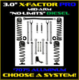 Jeep JT Gladiator 3.0" Diesel X-Factor PRO "No Limits" Mid-Arm System (RUBICON)