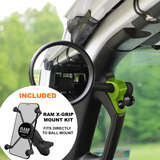 **2024** JL/JLU A-Pillar Side Jeep Mirrors with Base Mount Driver AND Passenger